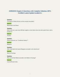 AMH2010 Chapter 6 Questions with Complete Solutions 100% Verified | Latest Update Graded A