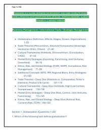 MANAGING IN A GLOBAL BUSINESS ENVIRONMENT: WGU D080