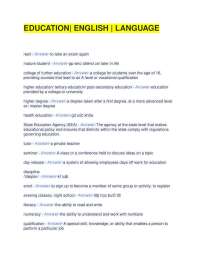EDUCATION| ENGLISH | LANGUAGE