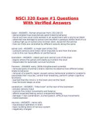 NSCI 320 Exam #1 Questions With Verified Answers.