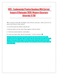 HESI Fundamentals Exam Study Guide: Practice Questions & Rationales