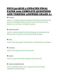 PSYC132 QUIZ 4 UPDATED FINAL PAPER 2026 COMPLETE QUESTIONS AND VERIFIED ANSWERS GRADE A+