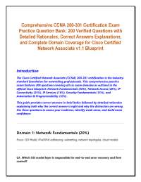 Comprehensive CCNA 200-301 Certification Exam Practice Question Bank: 200 Verified Questi