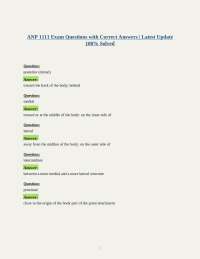 ANP 1111 Exam Questions with Correct Answers | Latest Update 100% Solved