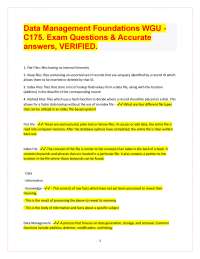 WGU D072 WGU Assessment Study Guide