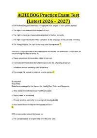 ACHE BOG Exam Practice Test | 90+ Q&A Study Guide