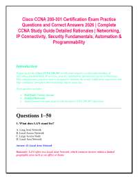 Cisco CCNA 200-301 Certification Exam Practice Questions and Correct Answers 2026 | Compl
