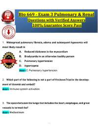 BIO 669 Advanced Pathophysiology Exam 3 | 60+ Q&A with Answers