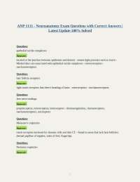 ANP 1111 - Neuroanatomy Exam Questions with Correct Answers | Latest Update 100% Solved