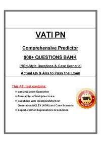 VATI PN Comprehensive Predictor PDF 2026 | 900+ Practice Questions | NGN Guide