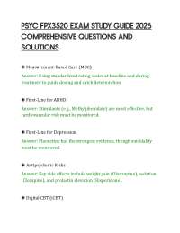 PSYC FPX3520 EXAM STUDY GUIDE 2026 COMPREHENSIVE QUESTIONS AND SOLUTIONS