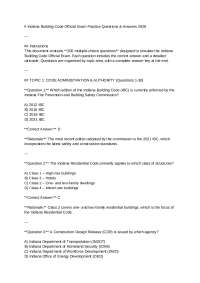 # Indiana Building Code Official Exam Practice Questions & Answers 2026