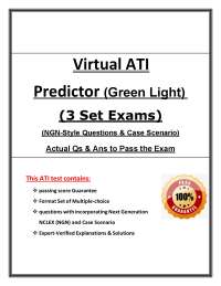 Virtual ATI Predictor Green Light PDF 2026 | 3 Practice Sets | NGN Guide