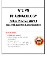 ATI PN Pharmacology Online Practice A 2023 PDF | NGN Study Guide & Review
