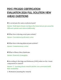 PSYC FPX3520 CERTIFICATION EVALUATION 2026 FULL SOLUTION VIEW AHEAD QUESTIONS