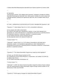# Indiana Brownfield Redevelopment Specialist Exam Practice Questions & Answers 2026