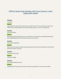 ANP1111-tissues Exam Questions with Correct Answers | Latest Update 100% Solved