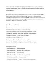 ASHRAE ADVANCED STANDARDS APPLICATION EXAM 200 Practice Questions with Verified Answers &