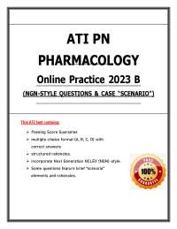 ATI PN Pharmacology Online Practice B 2023 PDF | NGN Study Guide & Review