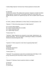 Indiana Bridge Inspection Technician Exam Practice Questions & Answers 2026