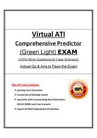 Virtual ATI Comprehensive Predictor PDF 2026 | Green Light | NGN Study Guide