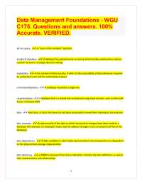WGU D073 Pre-Assessment Questions & Answers