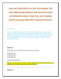 Pass the CCNA 200-301 on Your First Attempt: 200 Cisco Networking Questions with Correct
