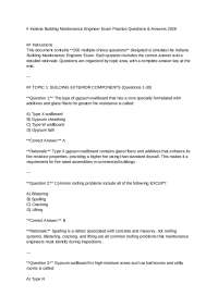 # Indiana Building Maintenance Engineer Exam Practice Questions & Answers 2026