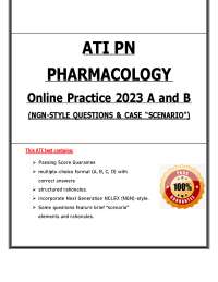ATI PN Pharmacology Online Practice A 2026 PDF | NGN Study Guide & Review