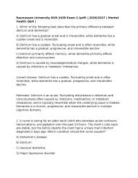 Rasmussen Univ. NUR 2459 Exam 2 (pdf) | 2026/2027 | Mental Health Q&A | Nursing