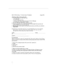 BIOL 355 ECOLOGY EXAM 1 QUESTIONS AND ANSWERS (DR. LARSON) | SPRING 2026 VERSION A ANSWER