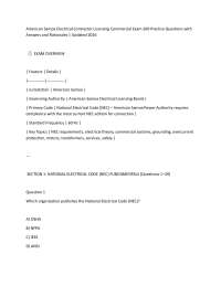 American Samoa Electrical Contractor Licensing Commercial Exam 200 Practice Questions with