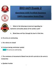 BIO 669 Advanced Pathophysiology Exam 2 | 120+ Q&A with Answers