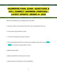 HAZWOPER Final Exam | 150+ Practice Questions | 2026 OSHA 29 CFR 1910.120 Prep
