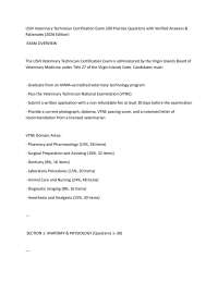 USVI Veterinary Technician Certification Exam 200 Practice Questions with Verified Answers