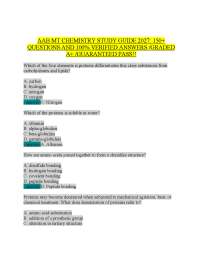 AAB MT Chemistry Study Guide 2027 150+ Questions and Verified Answers Chemistry Exam Prepa