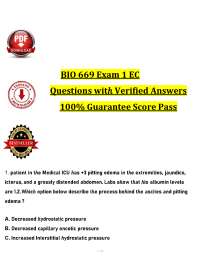 BIO 669 Advanced Pathophysiology Exam 1 | 290+ Q&A with Answers