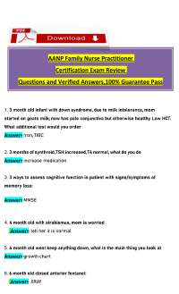 AANP FNP Certification Exam Prep Questions & Answers | 240+ Qs | Latest Study Guide 2026