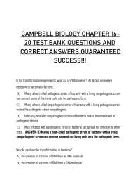 Campbell Biology Chapters 16-20 Test Bank | 200+ Q&A with Answers