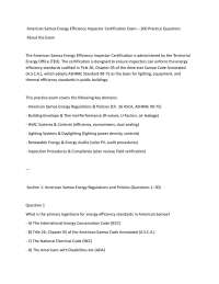 American Samoa Energy Efficiency Inspector Certification Exam – 200 Practice Questions Ab