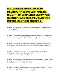 NSG THREE TWENTY ADVANCED MEDSURG FINAL EVALUATION 2026 INDEPTH