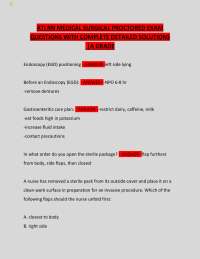 ATI RN MEDICAL SURGICAL PROCTORED EXAM QUESTIONS WITH COMPLETE DETAILED SOLUTIONS |A GRA