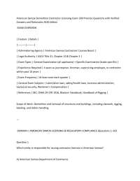 American Samoa Demolition Contractor Licensing Exam 200 Practice Questions with Verified