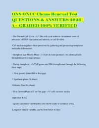 ONS ONCC Chemo Renewal Test QUESTIONS & ANSWERS 2026 | A+ GRADED 100% VERIFIED