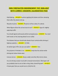 DMV FIREFIGHTER ENDORSEMENT TEST 2026-2027 WITH CORRECT ANSWERS |GUARANTEED PASS