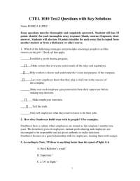 CTEL 1010 Test2 Questions with Key Solutions