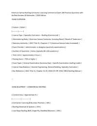 American Samoa Roofing Contractor Licensing Commercial Exam 200 Practice Questions with V