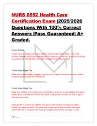 NURS 6552 Health Care Certification Exam |2025/2026 Questions With 100% Correct Answers