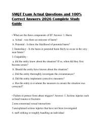SMQT Exam Actual Questions and 100% Correct Answers 2026 Complete Study Guide