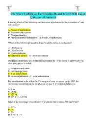 PTCB Exam Questions: Questions & Answers 2026\2027 update